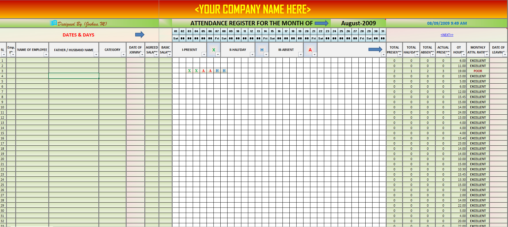 كيفية كتابة نموذج قاعدة بيانات جاهزة للموظفين Excel نماذج العرب